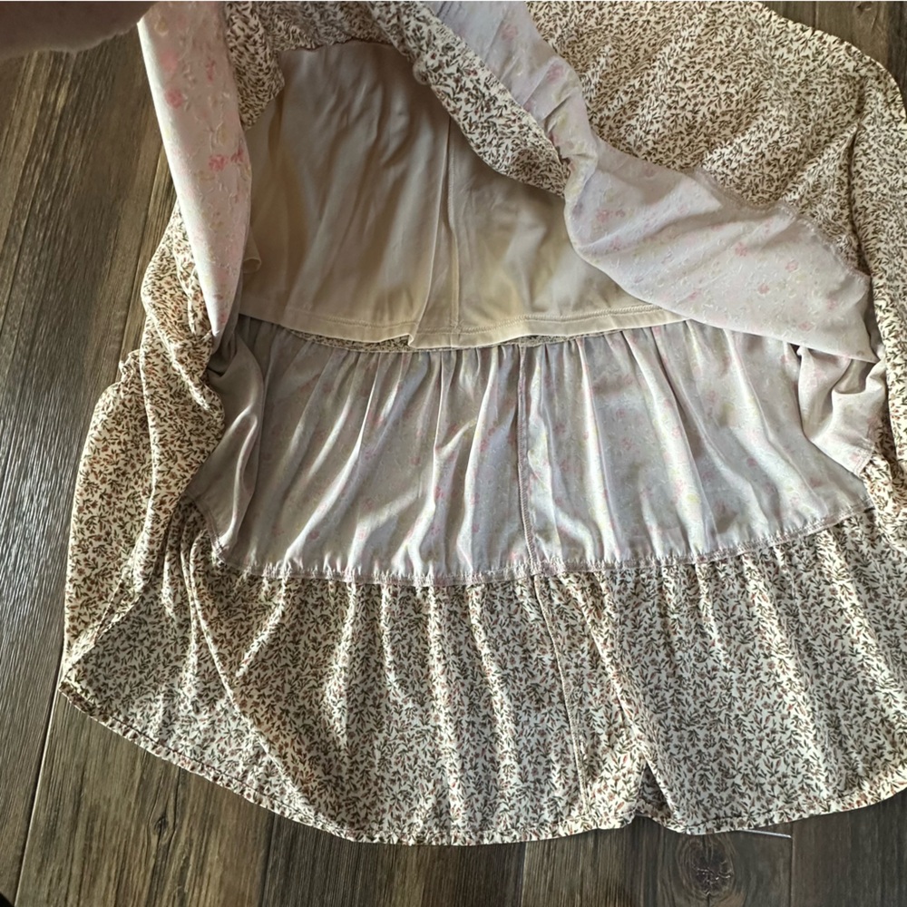 Mimi + Daphne floral prairie girl long soft flowy skirt women's S stretch. BOHO - Picture 5 of 8